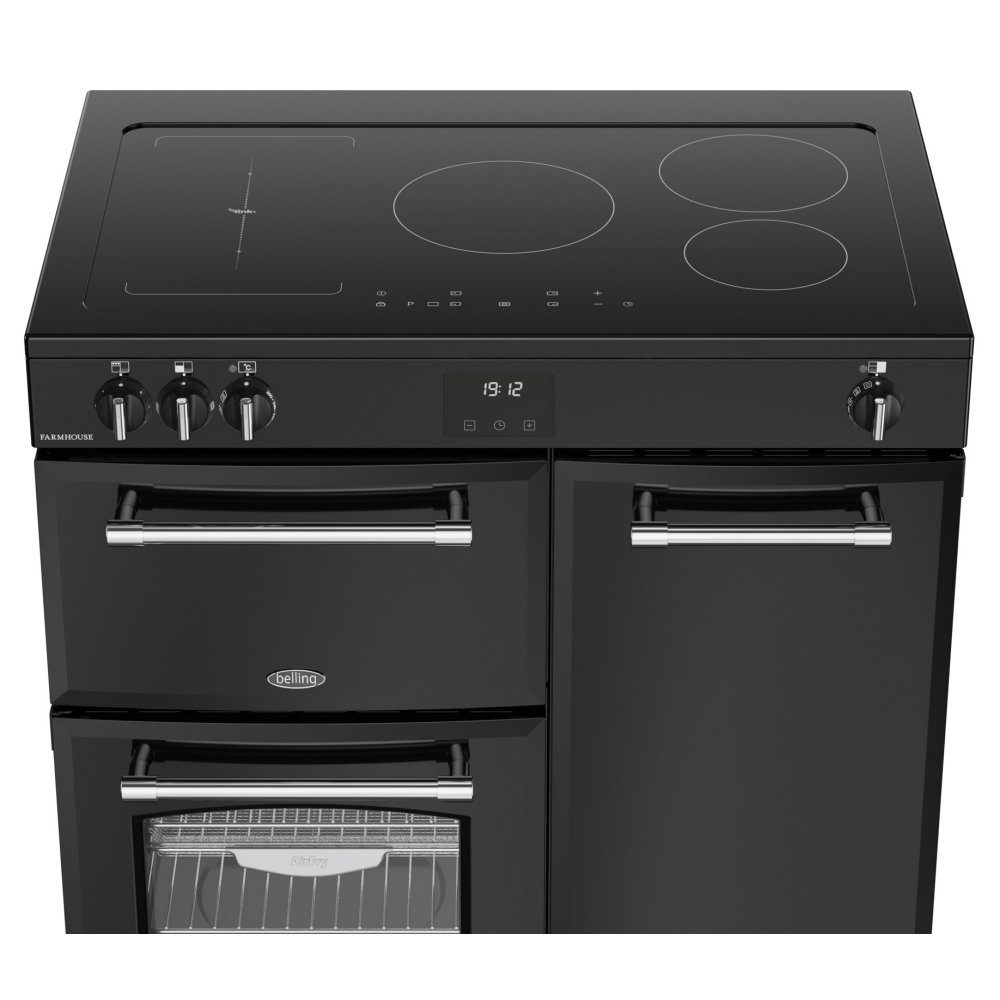 Belling Farmhouse 90EI Induction Range Cooker 444411823 - Black Belling Farmhouse 90EI Induction Range Cooker 444411823 - Black