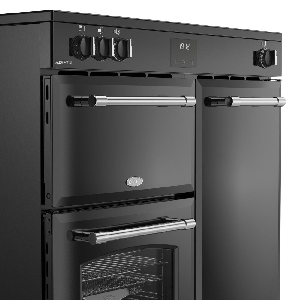 Belling Farmhouse 90EI Induction Range Cooker 444411823 - Black Belling Farmhouse 90EI Induction Range Cooker 444411823 - Black