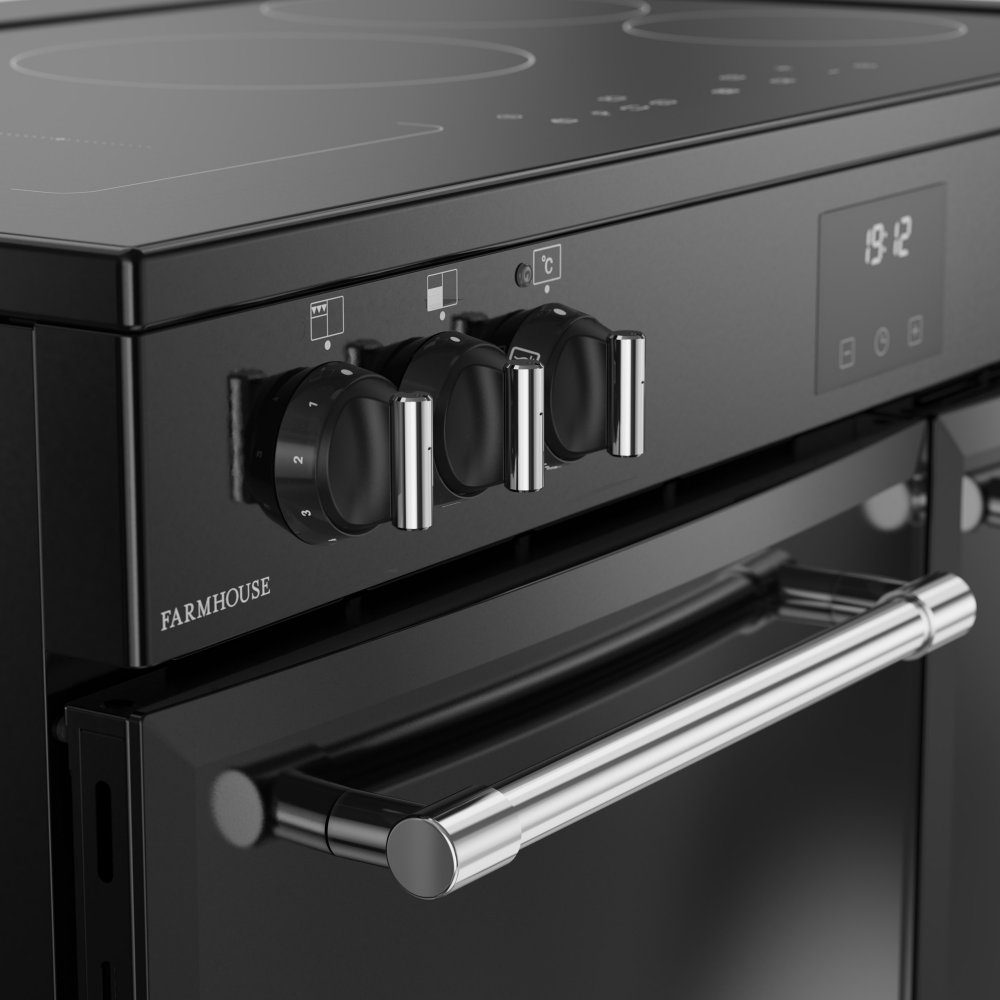 Belling Farmhouse 90EI Induction Range Cooker 444411823 - Black Belling Farmhouse 90EI Induction Range Cooker 444411823 - Black