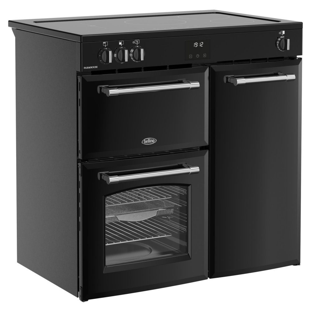 Belling Farmhouse 90EI Induction Range Cooker 444411823 - Black Belling Farmhouse 90EI Induction Range Cooker 444411823 - Black