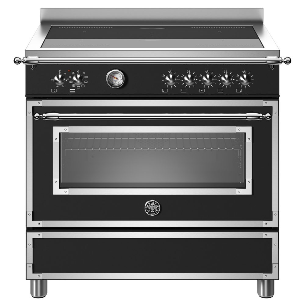 Bertazzoni  90cm Heritage Induction Range Cooker HER95I1ENET - BLACK