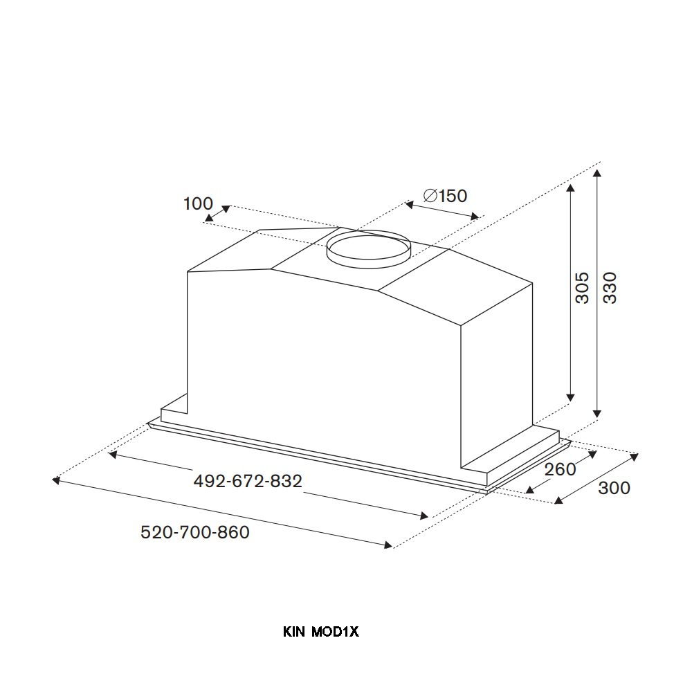 Bertazzoni 70cm Modern Series Canopy Hood KIN70MOD1XB - STAINLESS STEEL Bertazzoni 70cm Modern Series Canopy Hood KIN70MOD1XB - STAINLESS STEEL