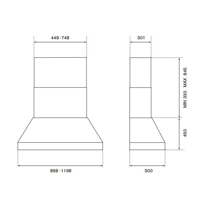 Bertazzoni 120cm Professional Series Chimney Hood KPH120MASXT - Stainless Steel Bertazzoni 120cm Professional Series Chimney Hood KPH120MASXT - Stainless Steel