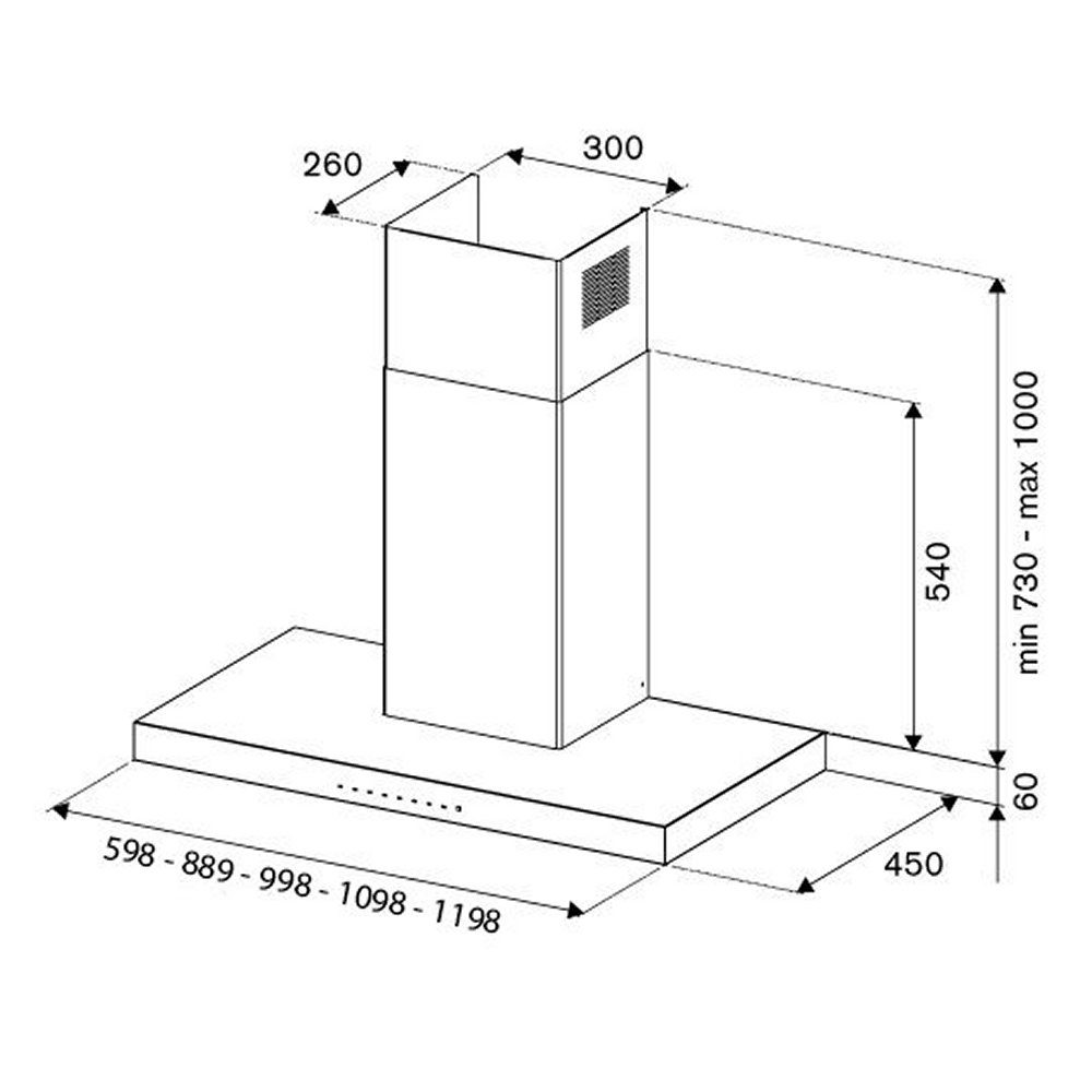 Bertazzoni 110cm Master Series Chimney Hood KT110P1XV - Stainless Steel Bertazzoni 110cm Master Series Chimney Hood KT110P1XV - Stainless Steel