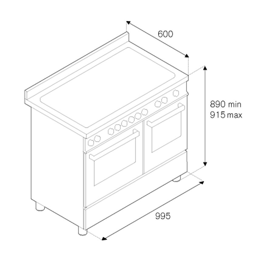 Bertazzoni 100cm Master Series Induction Range Cooker MAS105I2EBIC - Matte White Bertazzoni 100cm Master Series Induction Range Cooker MAS105I2EBIC - Matte White