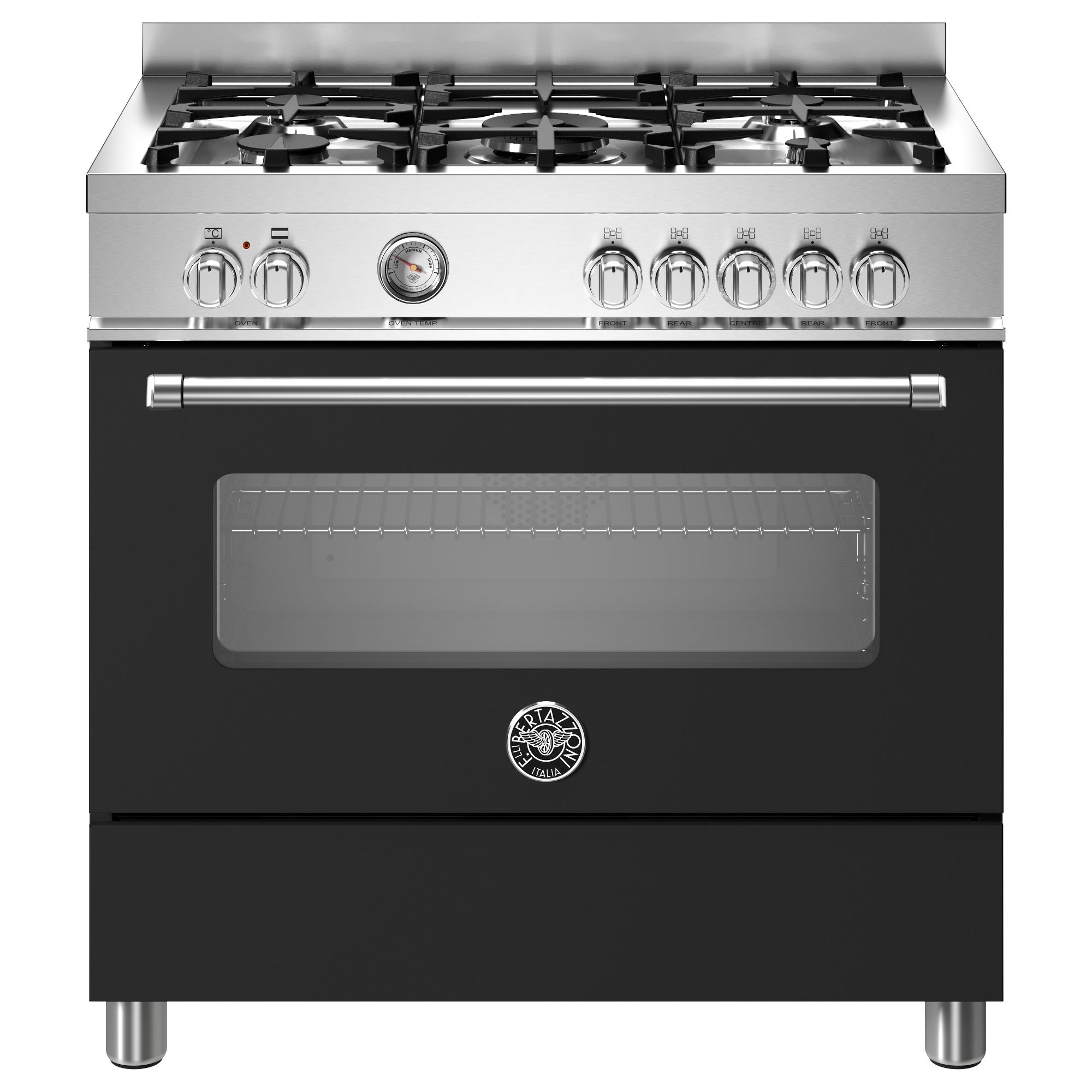 Bertazzoni  90cm Master Series Dual Fuel Range Cooker MAS95C1ENEC - Black