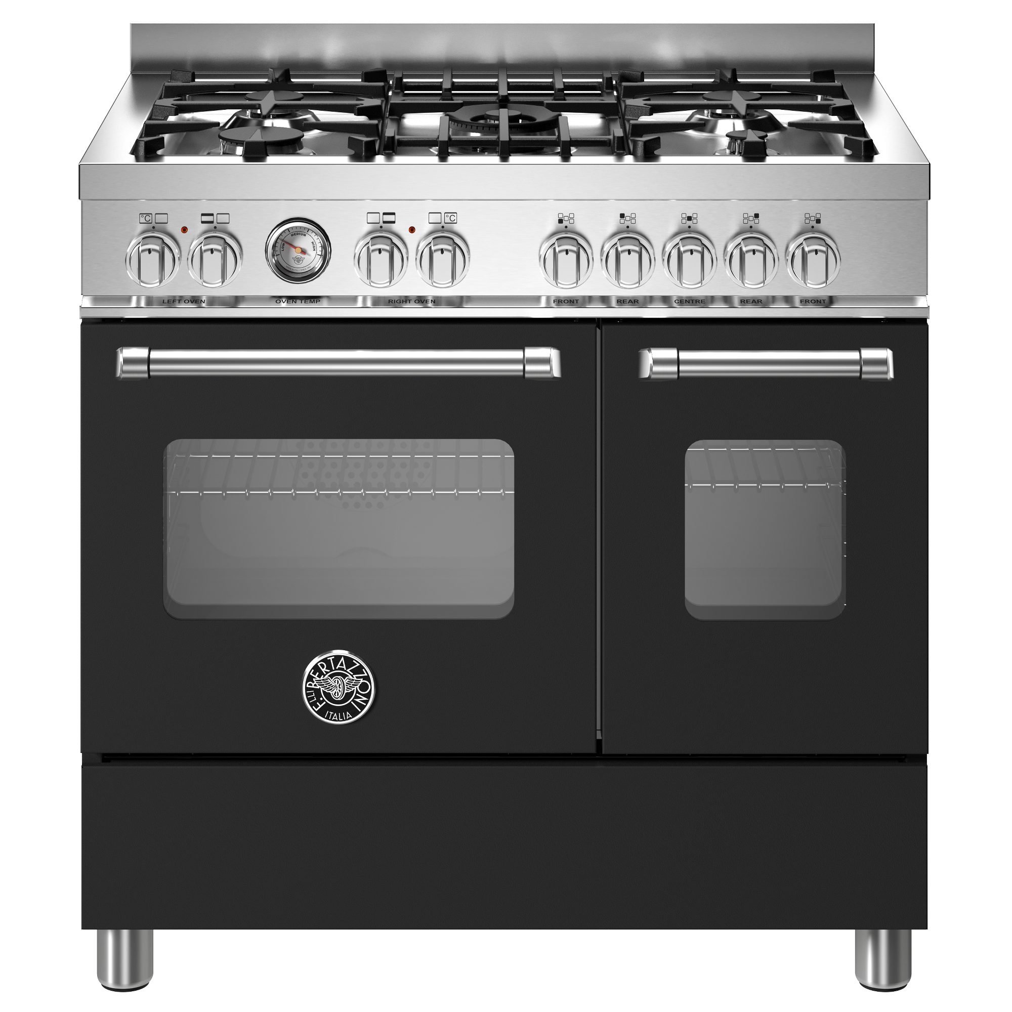 Bertazzoni  90cm Master Series Dual Fuel Range Cooker MAS95C2ENEC - Black