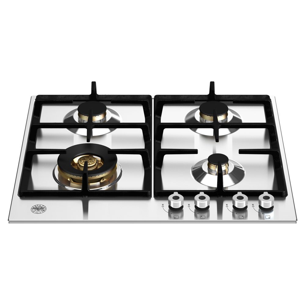 60cm Professional Series 4 Burner Gas Hob P604LPROX Stainless Steel