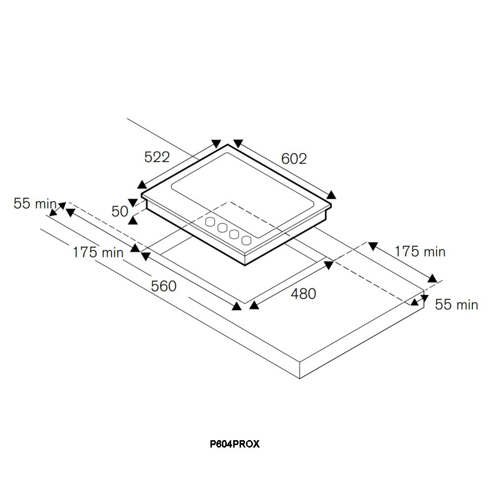 Bertazzoni 60cm Professional Series 4 Burner Gas Hob P604PROX - Stainless Steel Bertazzoni 60cm Professional Series 4 Burner Gas Hob P604PROX - Stainless Steel