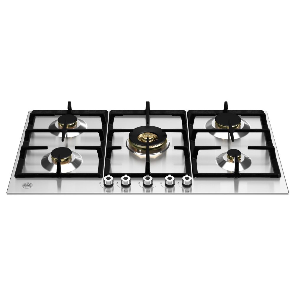 90cm Professional Series 5 Burner Gas Hob P905CPROX Stainless Steel