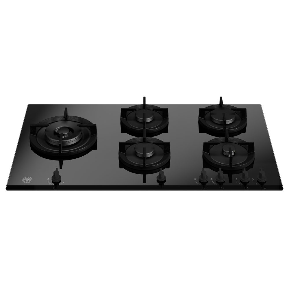 Bertazzoni  90cm Modern Series 5 Burner Gas On Glass Hob P905LMODGNE - Black
