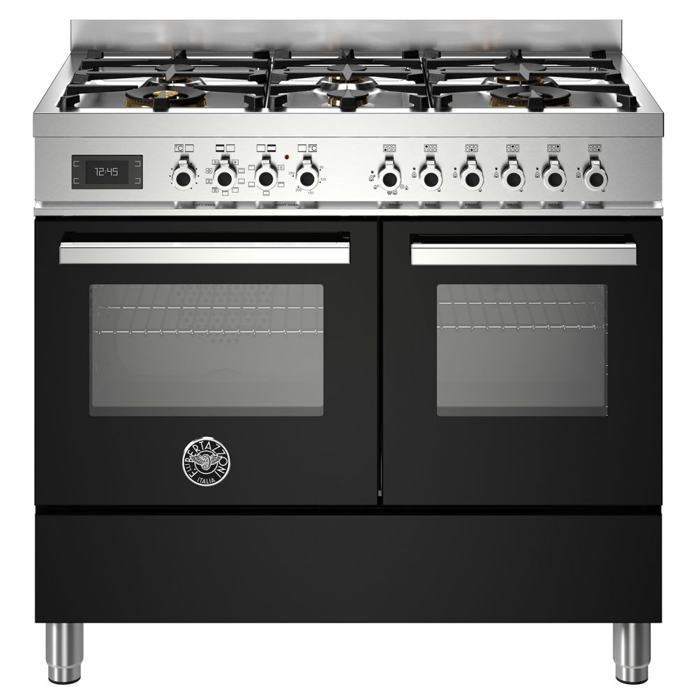 Bertazzoni  100cm Professional Dual Fuel Range Cooker PRO106L2ENET - BLACK