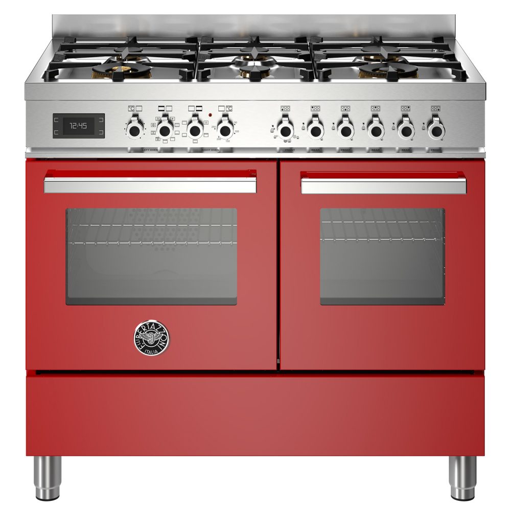 Bertazzoni  100cm Professional Dual Fuel Range Cooker PRO106L2EROT - RED