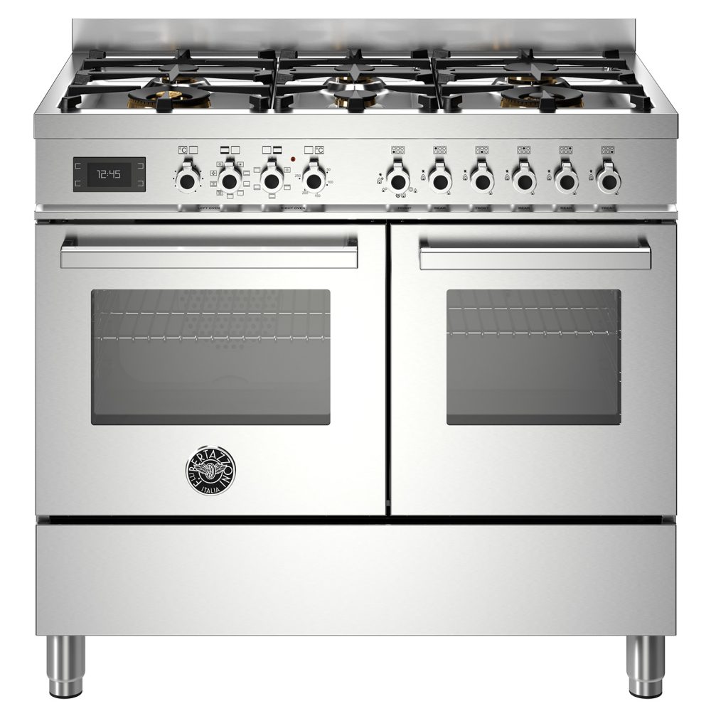 Bertazzoni  100cm Professional Dual Fuel Range Cooker PRO106L2EXT - STAINLESS STEEL