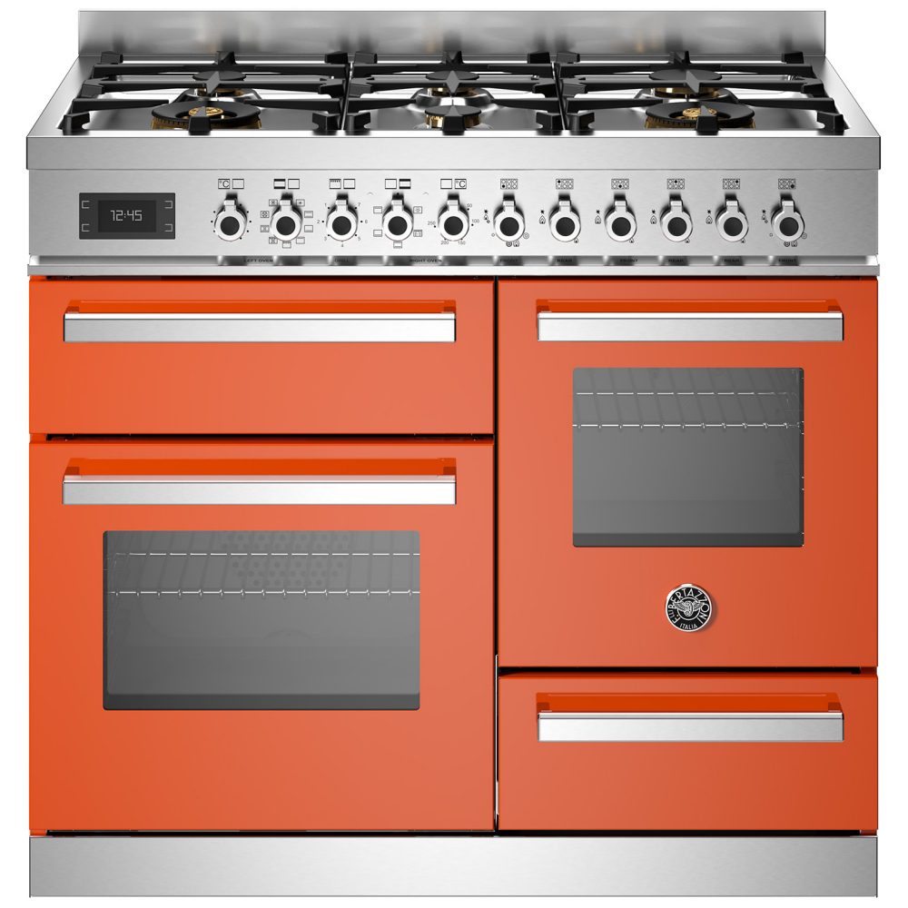 Bertazzoni  100cm Professional XG Dual Fuel Range Cooker PRO106L3EART - ORANGE