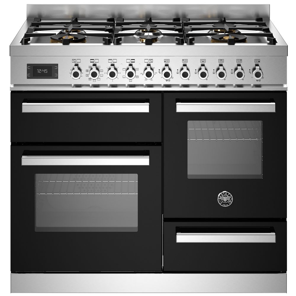 Bertazzoni  100cm Professional XG Dual Fuel Range Cooker PRO106L3ENET - BLACK