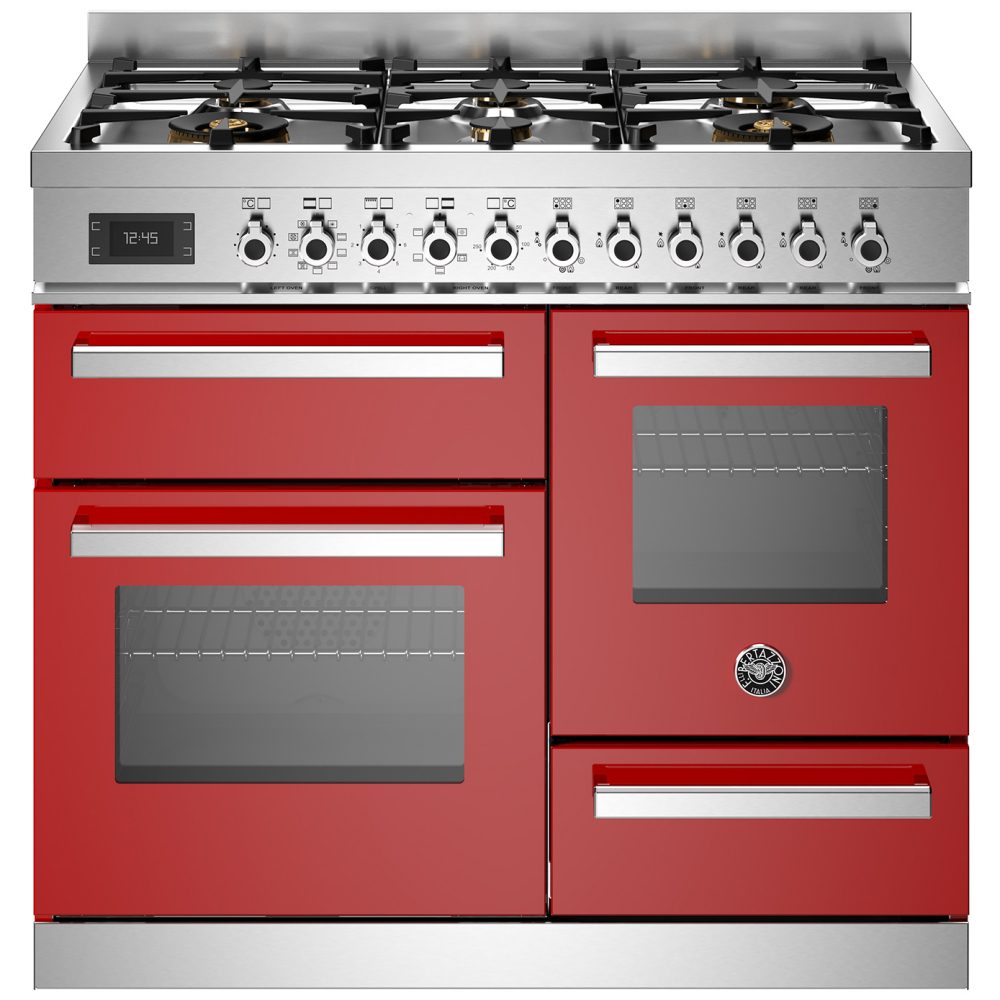 Bertazzoni  100cm Professional XG Dual Fuel Range Cooker PRO106L3EROT - RED