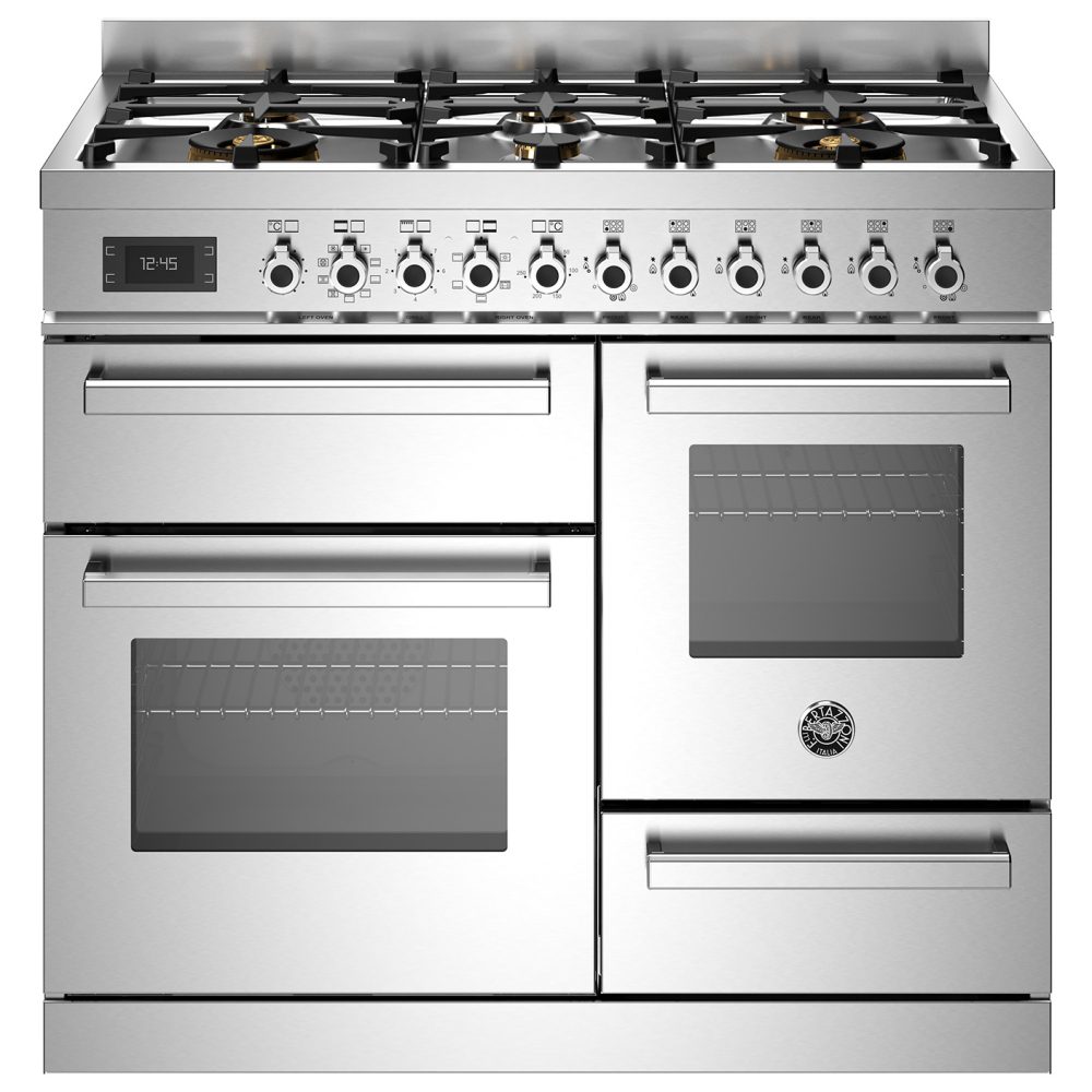 Bertazzoni  100cm Professional Dual Fuel Range Cooker PRO106L3EXT - STAINLESS STEEL