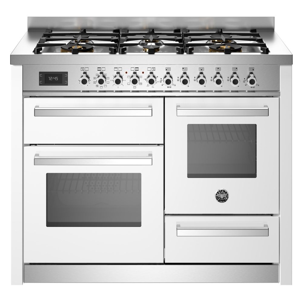 Bertazzoni  110cm Professional XG Dual Fuel Range Cooker PRO116L3EBIT - WHITE