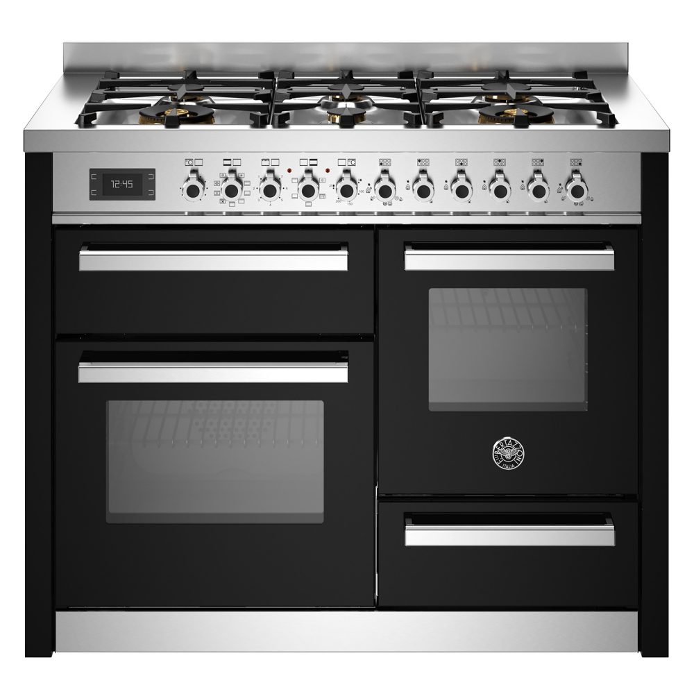 Bertazzoni  110cm Professional XG Dual Fuel Range Cooker PRO116L3ENET - BLACK