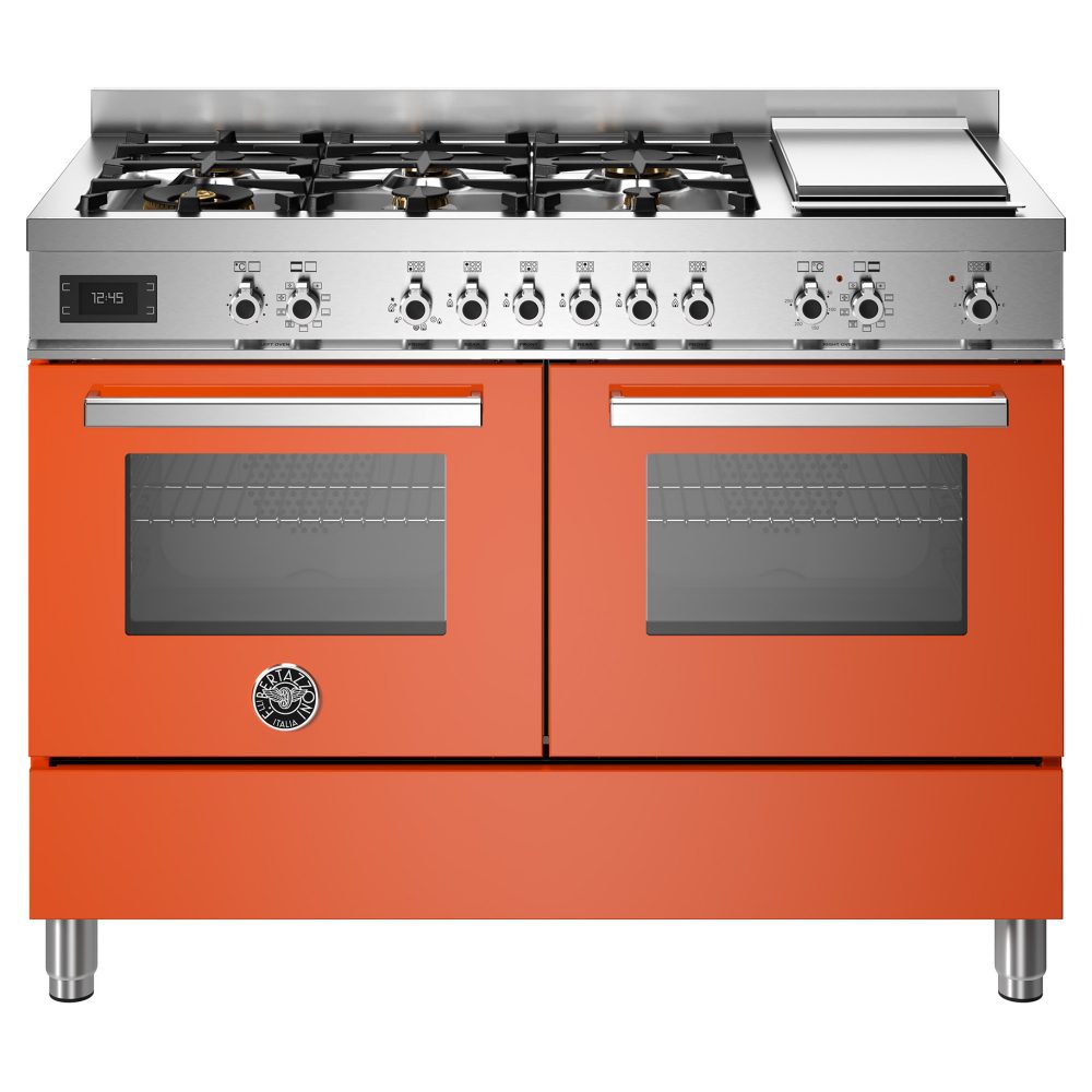 Bertazzoni  120cm Professional Dual Fuel Range Cooker PRO126G2EART - ORANGE