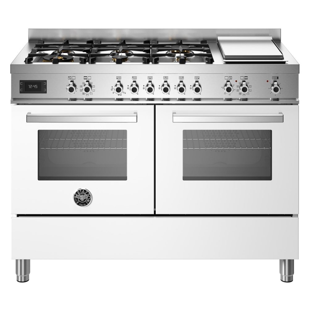 Bertazzoni  120cm Professional Dual Fuel Range Cooker PRO126G2EBIT - WHITE