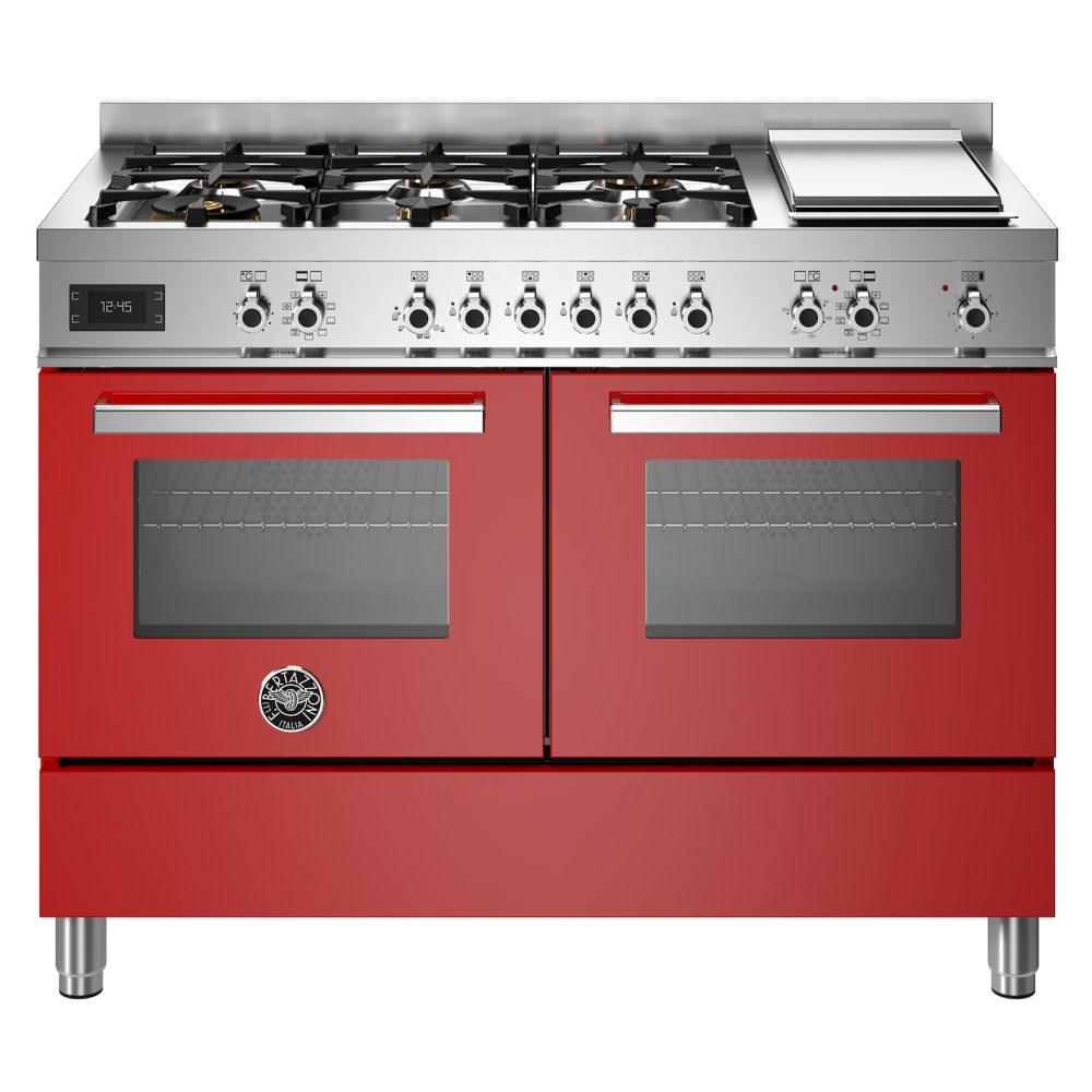 Bertazzoni  120cm Professional Dual Fuel Range Cooker PRO126G2EROT - RED