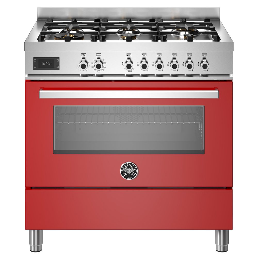 Bertazzoni  90cm Professional Dual Fuel Range Cooker PRO96L1EROT - RED