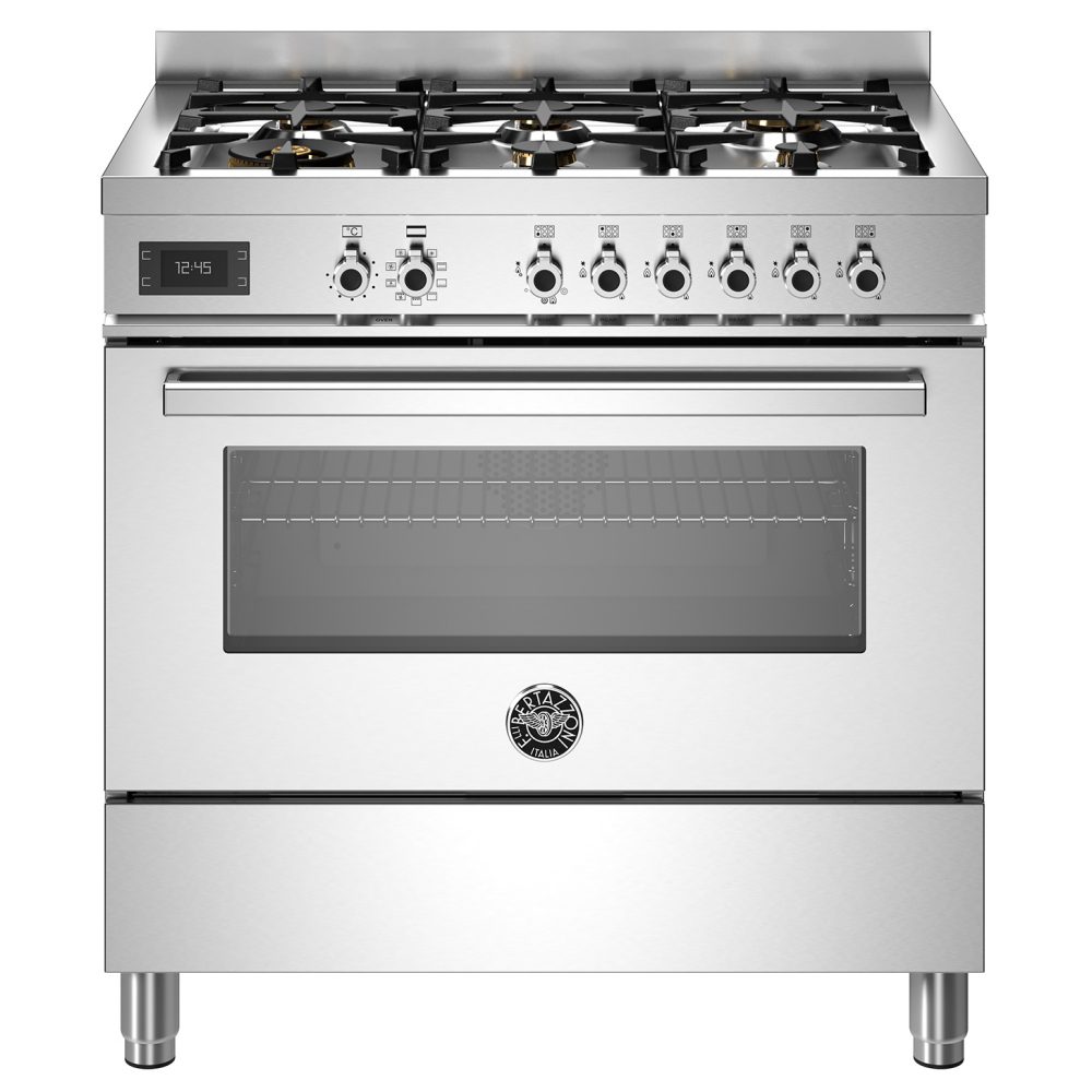 Bertazzoni  90cm Professional Dual Fuel Range Cooker PRO96L1EXT - STAINLESS STEEL
