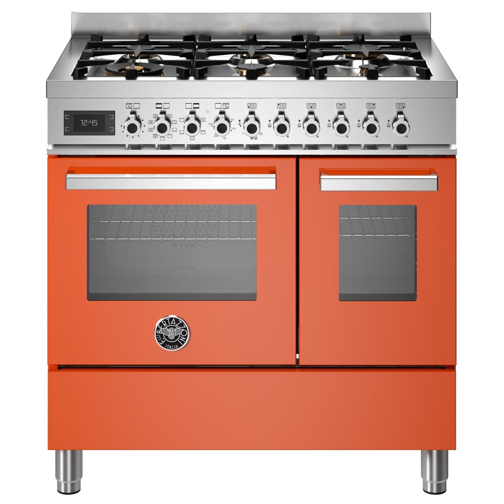 Bertazzoni  90cm Professional Dual Fuel Range Cooker PRO96L2EART - ORANGE