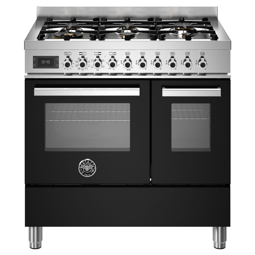 Bertazzoni  90cm Professional Dual Fuel Range Cooker PRO96L2ENET - BLACK