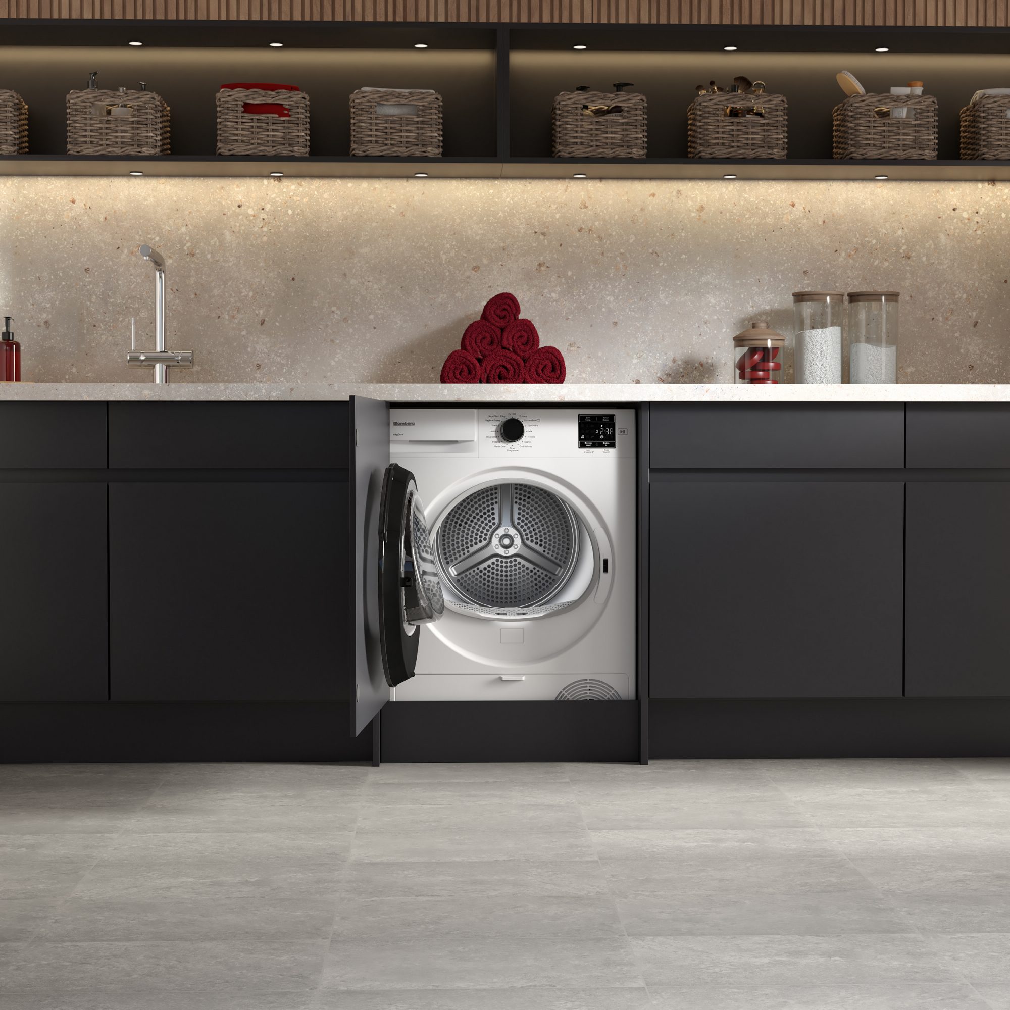 Blomberg 8kg Integrated Heat Pump Condenser Dryer LTDIP08310 Blomberg 8kg Integrated Heat Pump Condenser Dryer LTDIP08310
