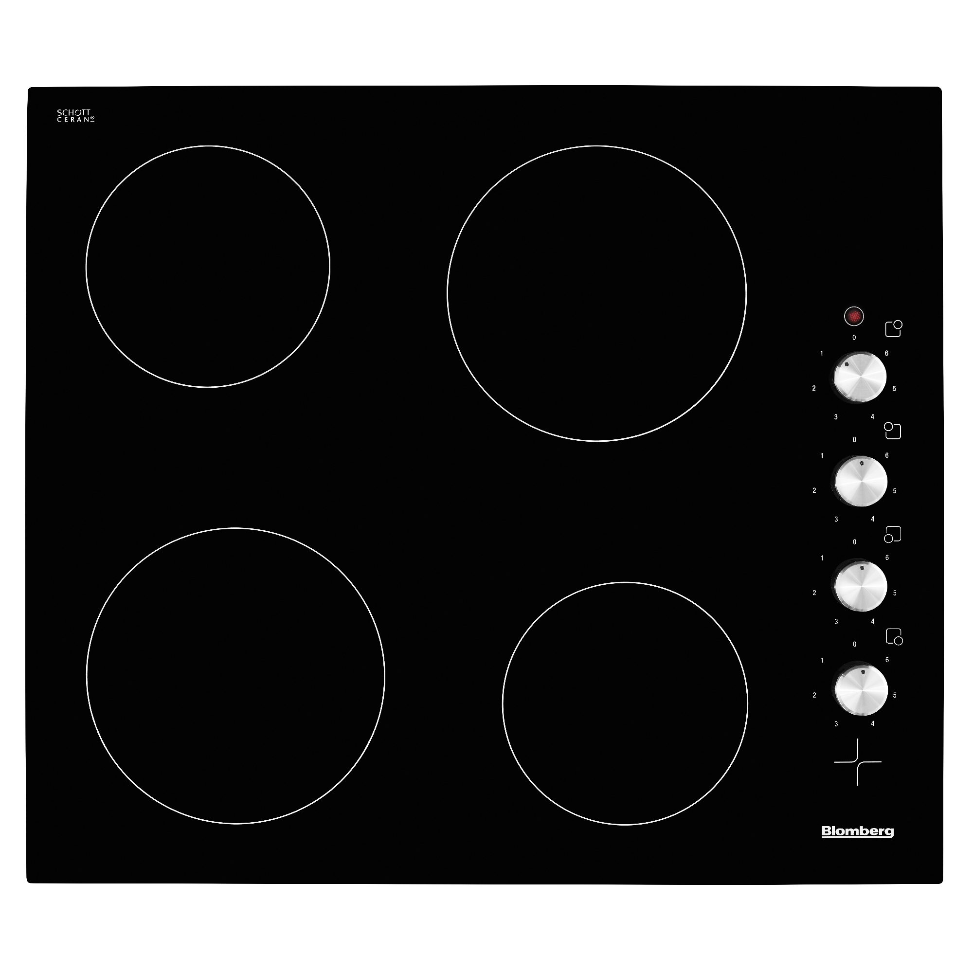 Blomberg  58cm Frameless 4 Zone Ceramic Hob MKN24001 - Black