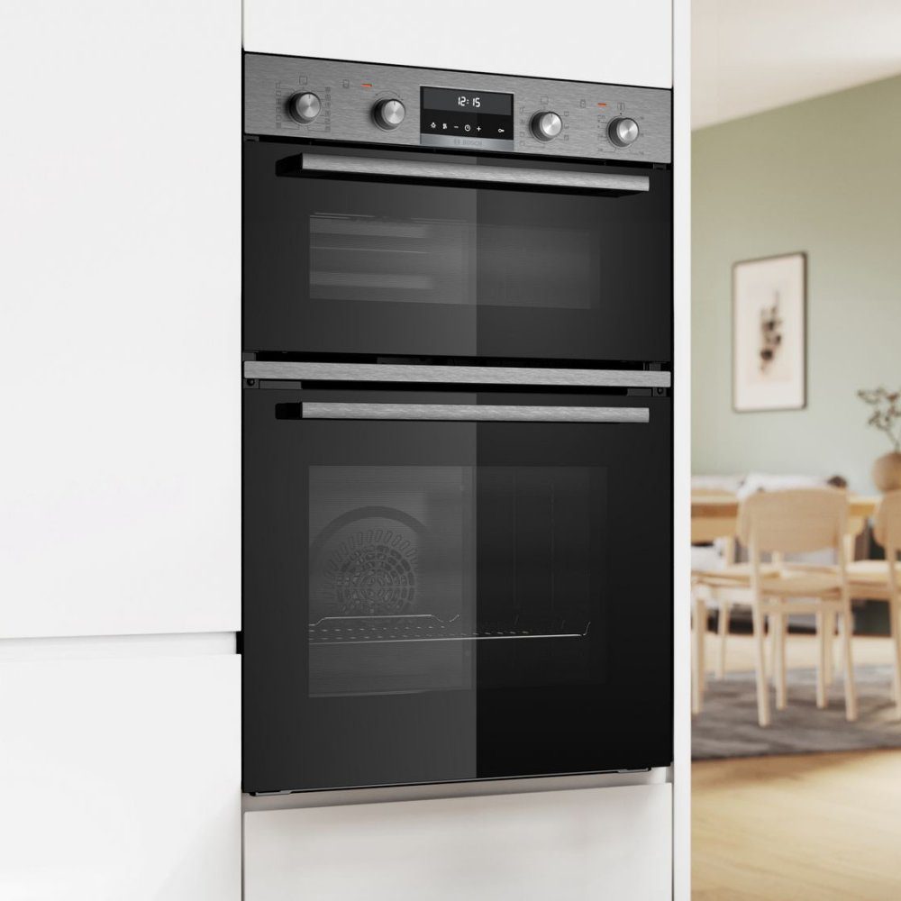 Bosch Built In Series 6 Pyrolytic Double Oven MBA578BS7B - Stainless Steel Bosch Built In Series 6 Pyrolytic Double Oven MBA578BS7B - Stainless Steel