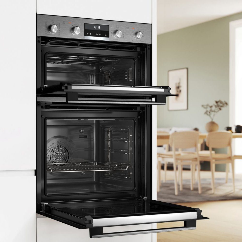 Bosch Built In Series 6 Pyrolytic Double Oven MBA578BS7B - Stainless Steel Bosch Built In Series 6 Pyrolytic Double Oven MBA578BS7B - Stainless Steel