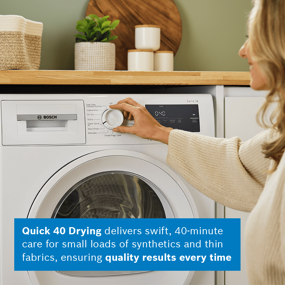 Bosch 8kg Series 4 Heat Pump Condenser Dryer WTH85225GB - White Bosch 8kg Series 4 Heat Pump Condenser Dryer WTH85225GB - White
