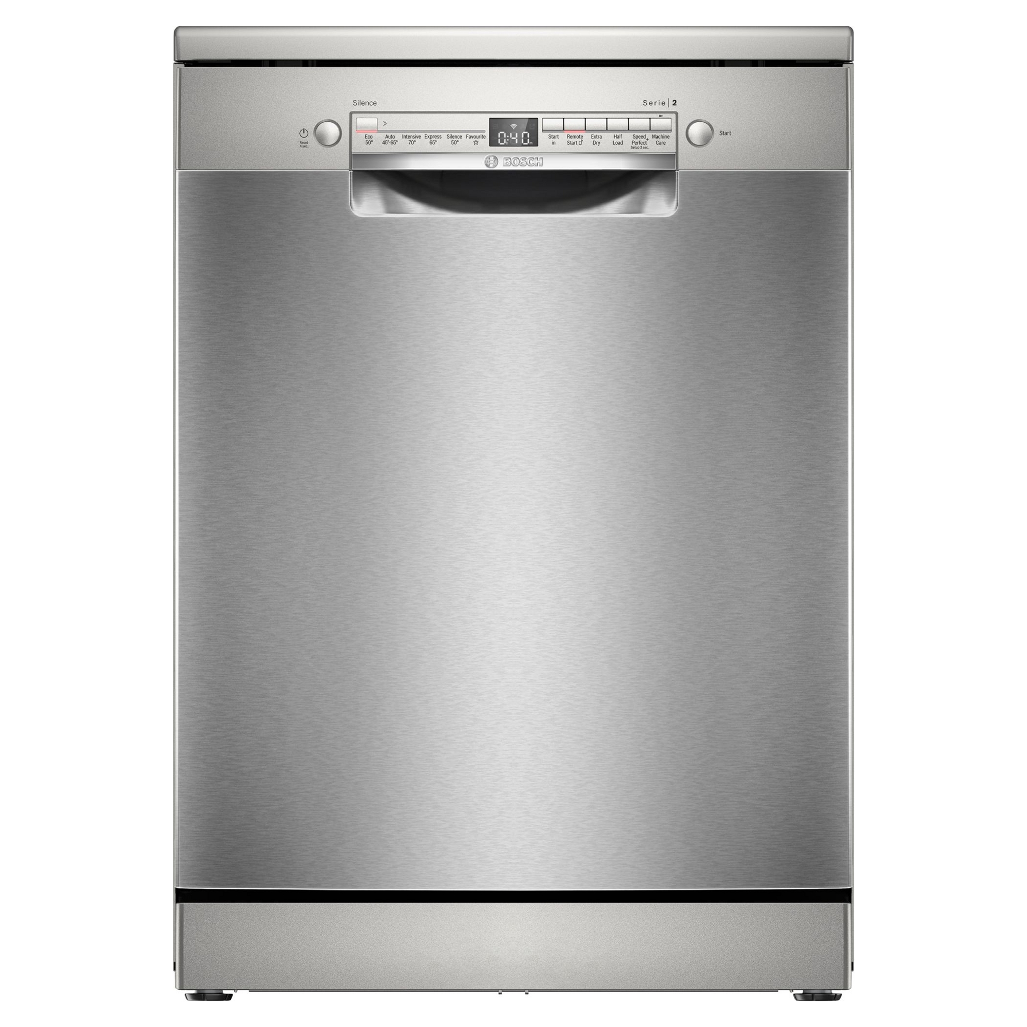 Bosch SMS2HVI06G Series 2 60cm Dishwasher in Brushed Steel 14 Place Se