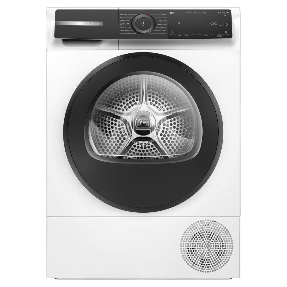 Bosch  9kg Series 6 Heat Pump Condenser Dryer WQH246D9GB - White