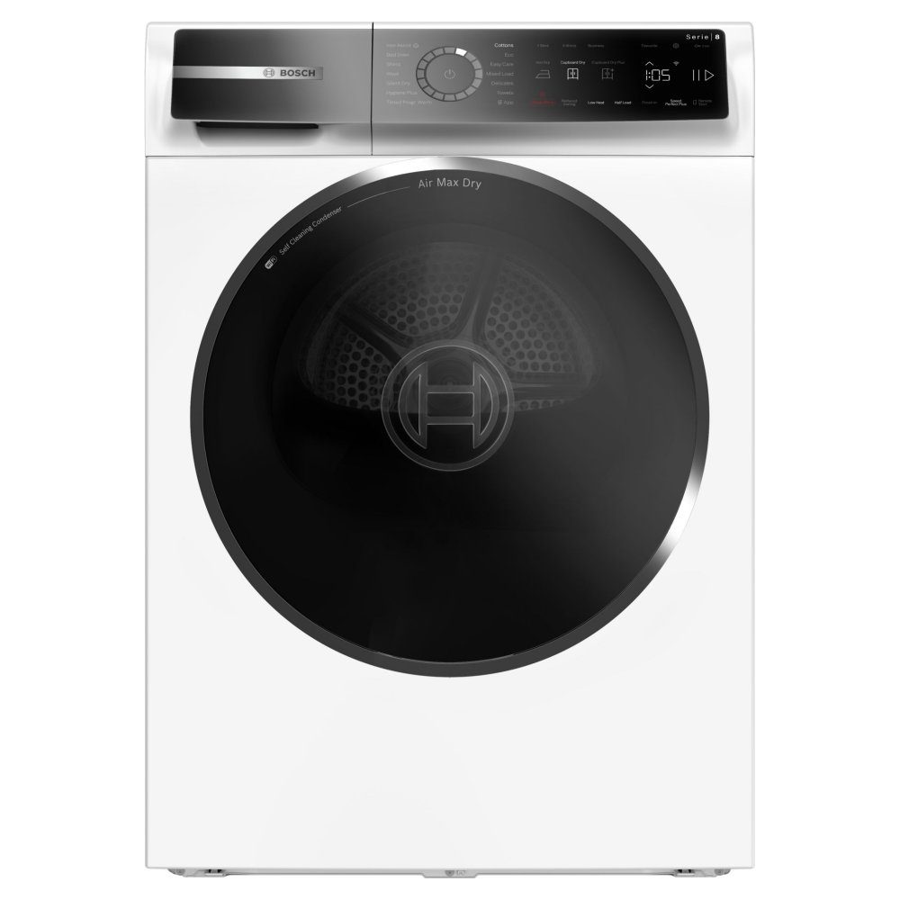 Bosch  9kg Series 8 Heat Pump Condenser Dryer WRB247C9GB - White
