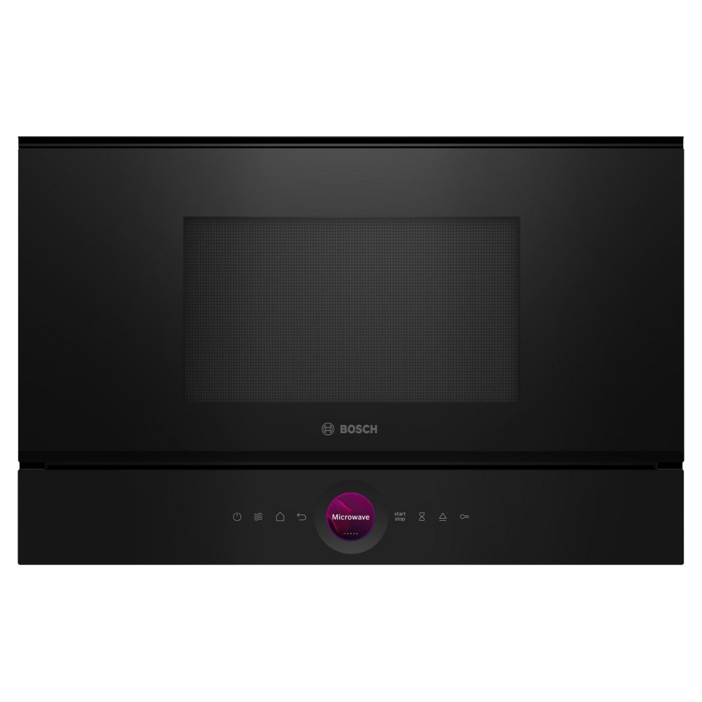 Bosch  Series 8 Built In Microwave For Wall Unit BFL7221B1B - BLACK