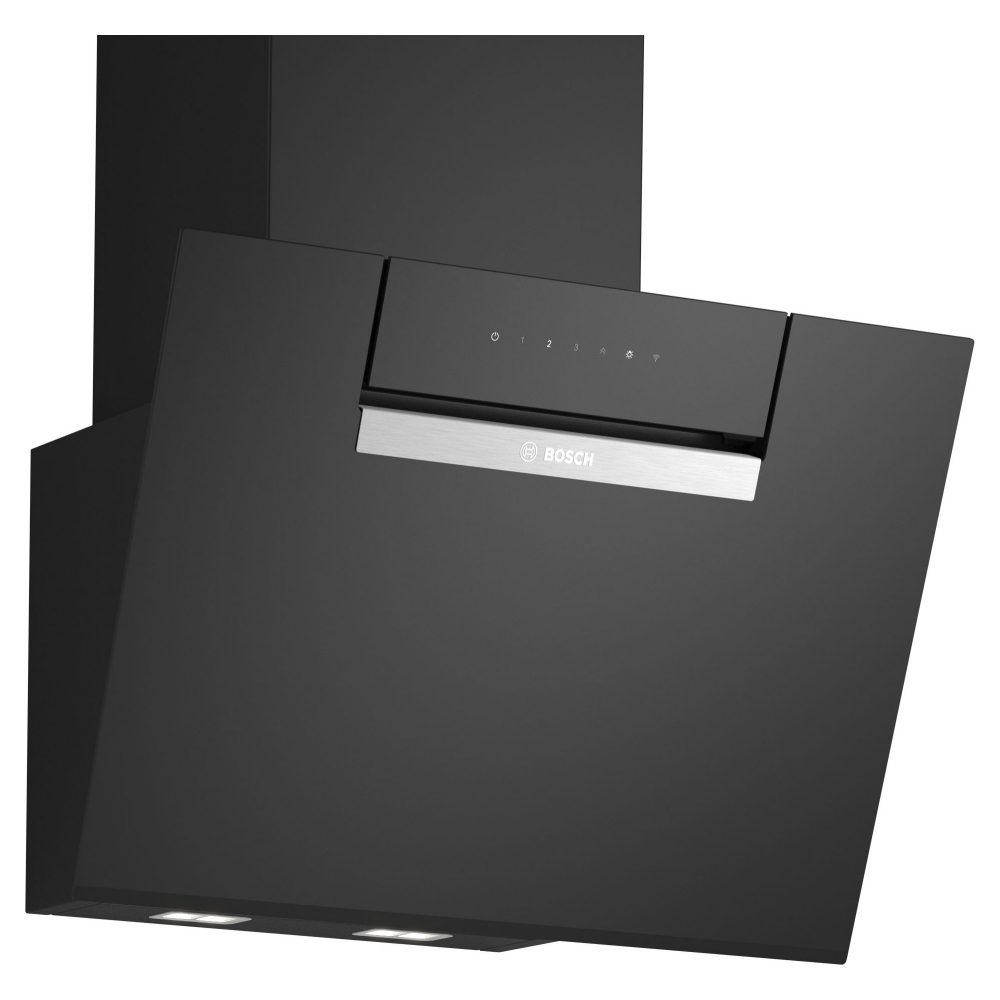 Bosch  60cm Series 4 Angled Chimney Hood DWK67FN60B - Black