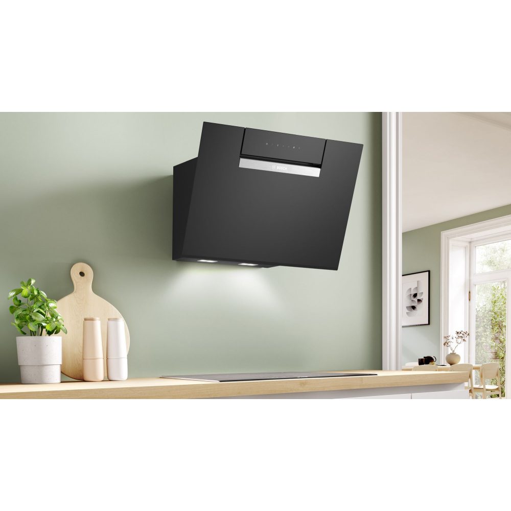 Bosch 60cm Series 4 Angled Chimney Hood DWK67FN60B - Black Bosch 60cm Series 4 Angled Chimney Hood DWK67FN60B - Black