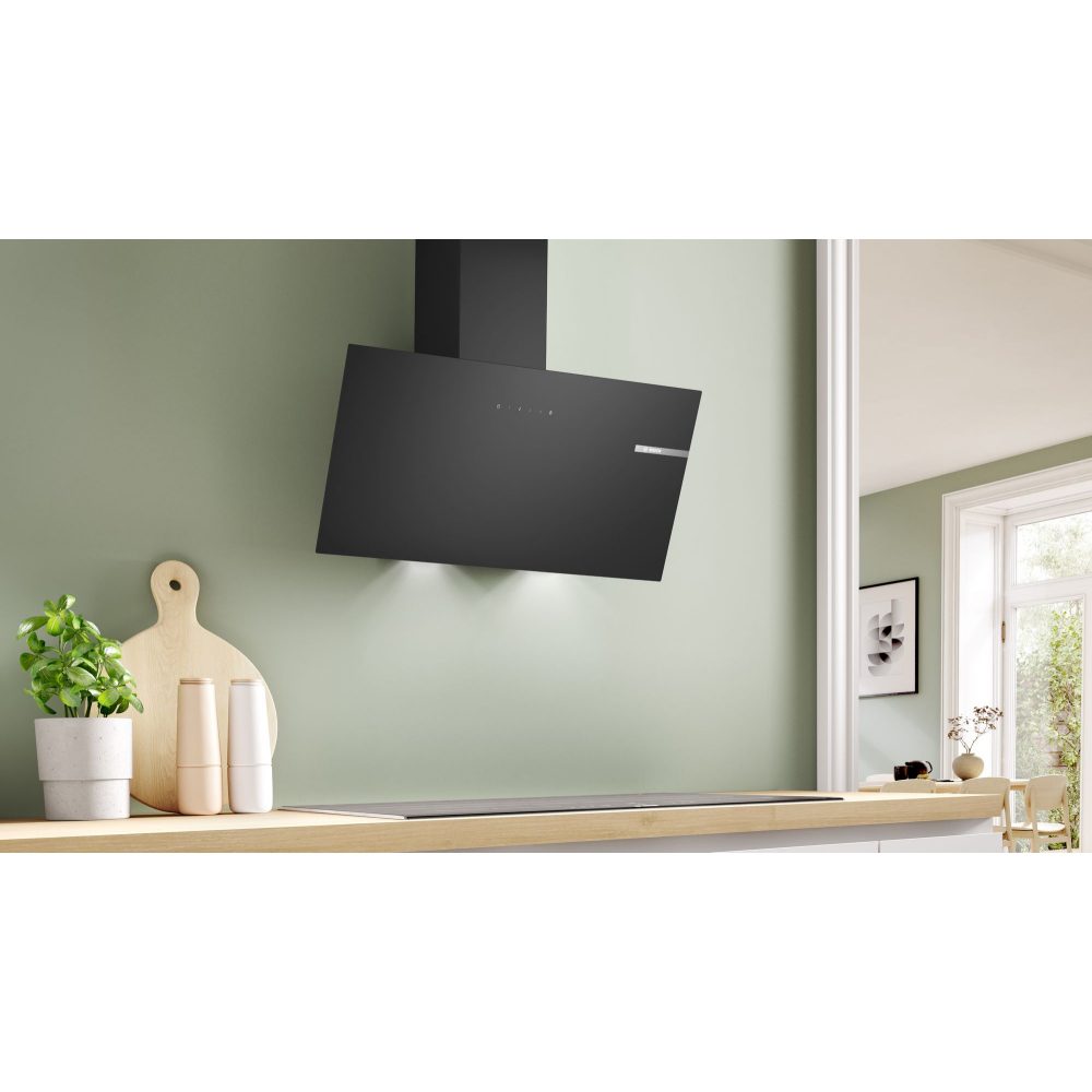Bosch 80cm Series 2 Angled Chimney Hood DWK85DK60B - Black Bosch 80cm Series 2 Angled Chimney Hood DWK85DK60B - Black