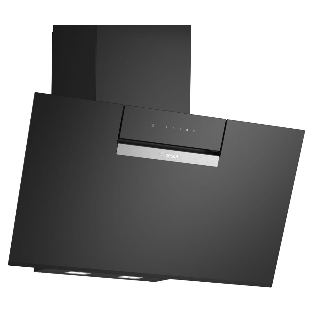Bosch  80cm Series 4 Angled Chimney Hood DWK87FN60B - Black