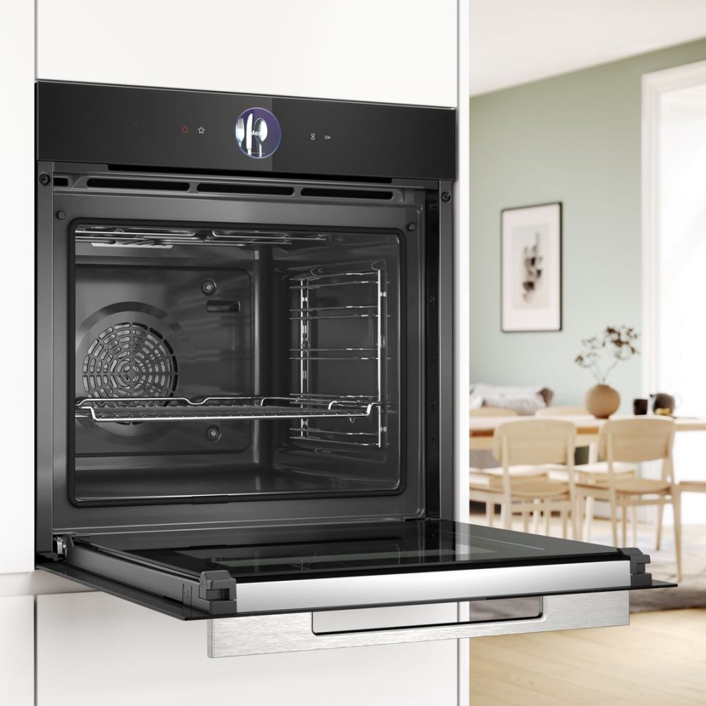Bosch Series 8 Pyrolytic Multifunction Single Oven HBG7764B1B - BLACK Bosch Series 8 Pyrolytic Multifunction Single Oven HBG7764B1B - BLACK