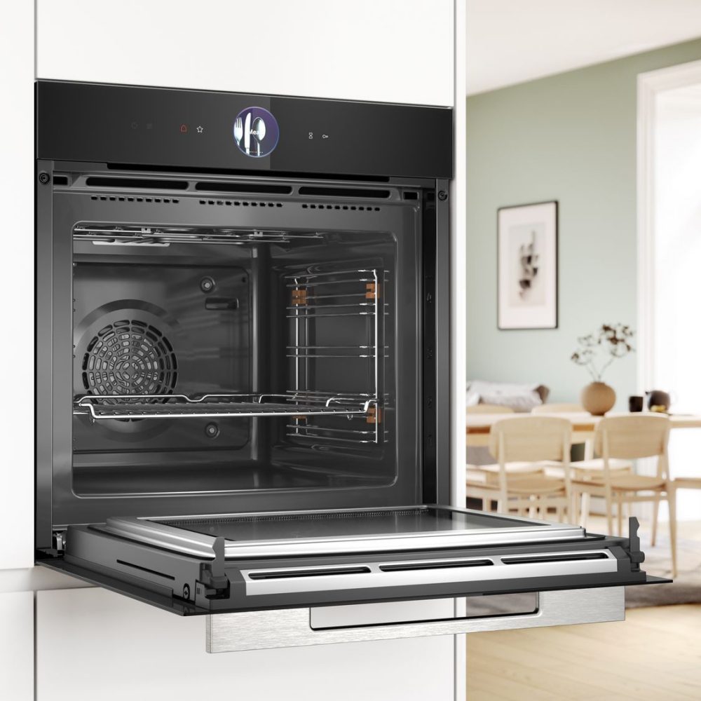 Bosch Series 8 Pyrolytic Multifunction Oven With Microwave HMG7764B1B - BLACK Bosch Series 8 Pyrolytic Multifunction Oven With Microwave HMG7764B1B - BLACK