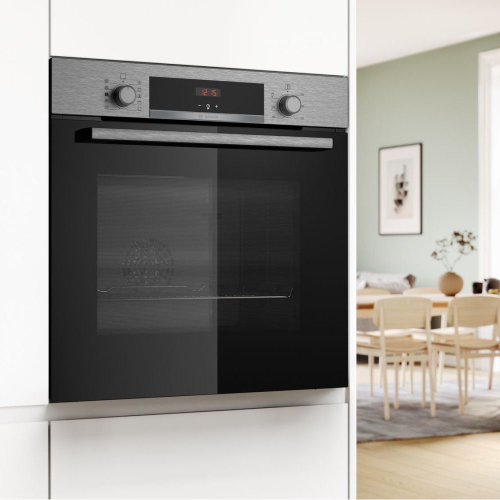 Bosch Series 4 Multifunction Single Oven HQA534BS3B - Stainless Steel Bosch Series 4 Multifunction Single Oven HQA534BS3B - Stainless Steel