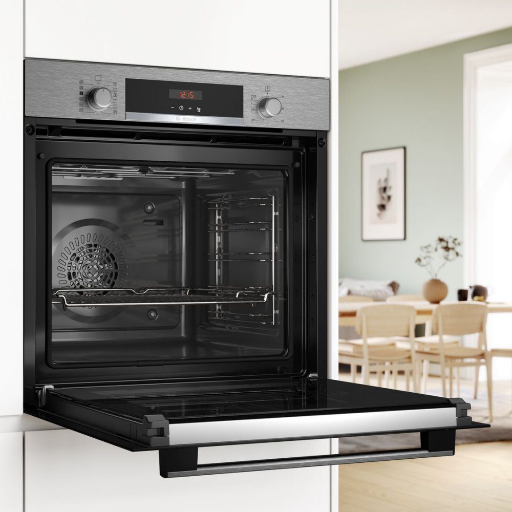 Bosch Series 4 Pyrolytic Multifunction Single Oven HQA574BS3B - Stainless Steel Bosch Series 4 Pyrolytic Multifunction Single Oven HQA574BS3B - Stainless Steel