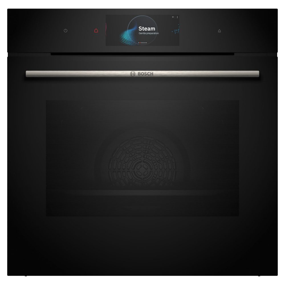 Bosch  Series 8 Multifunction Single Oven With FullSteam HSG7584B1 - Black