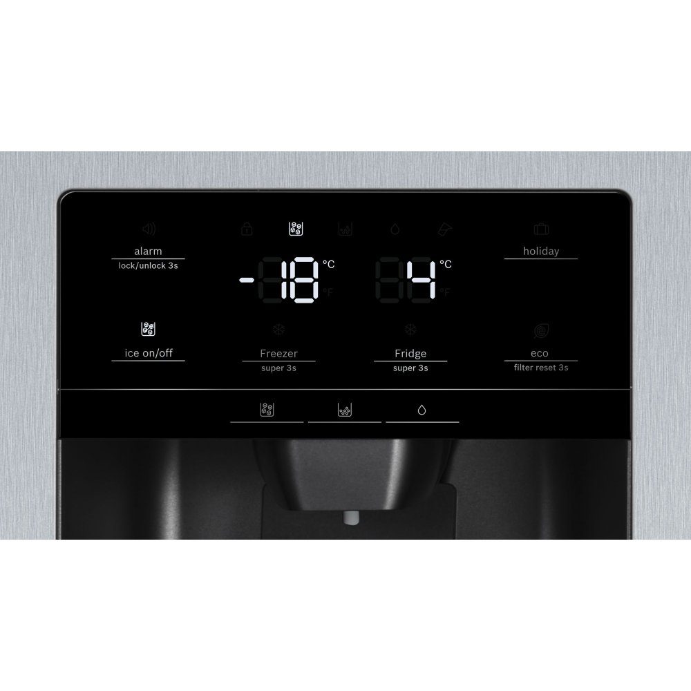 Bosch Series 6 American Fridge Freezer Ice & Water KAD93AIERG - Stainless Steel Bosch Series 6 American Fridge Freezer Ice & Water KAD93AIERG - Stainless Steel